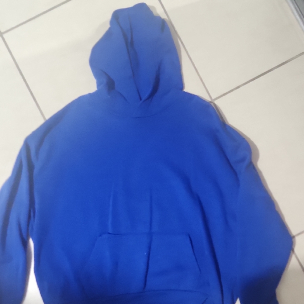 Refuge Blue Hooded Sweatshirt Cotton Blend